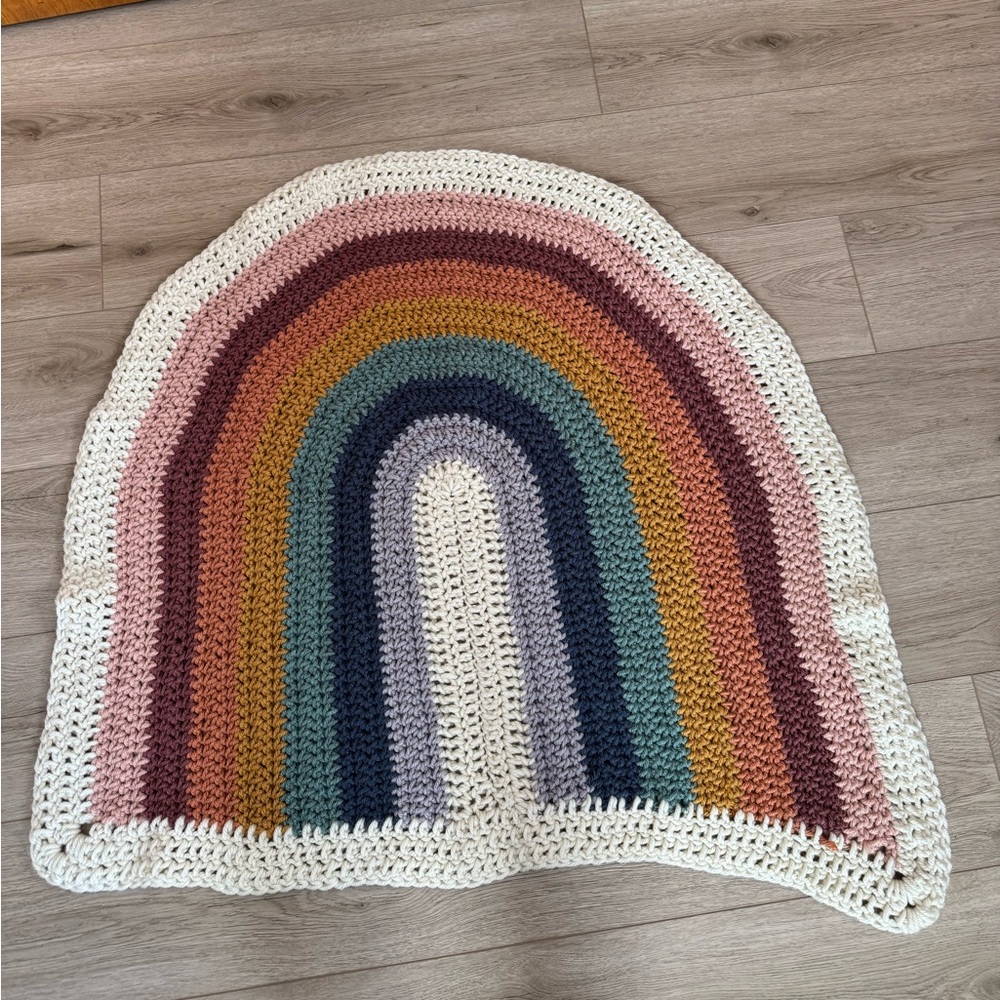 HANDMADE rainbow blanket - Picture 10 of 12